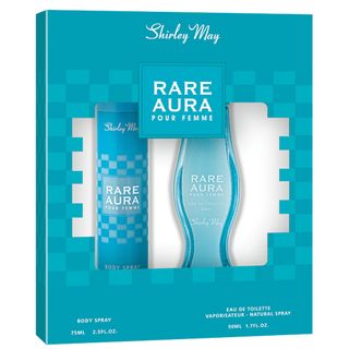  Rare Aura Pour Femme Eau de Toilette Shirley May - Kit de Perfume Feminino 50ml + Desodorante 75ml