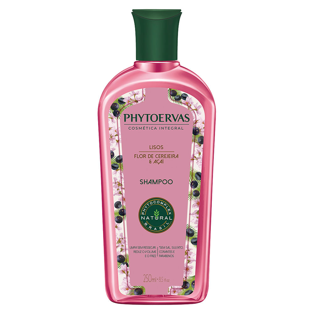 Phytoervas Lisos Flor de Cerejeira e Açaí – Shampoo - 250ml