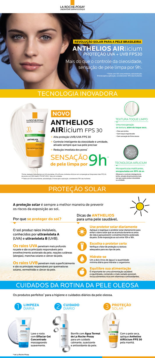 Anthelios Airlicium FPS 30 La Roche-Posay - Protetor Solar