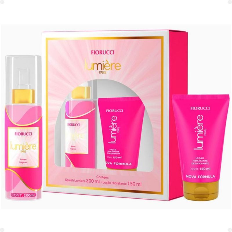 Kit Fiorucci Lumière Paris: Deo Colônia 200ml E Loção Hidrante