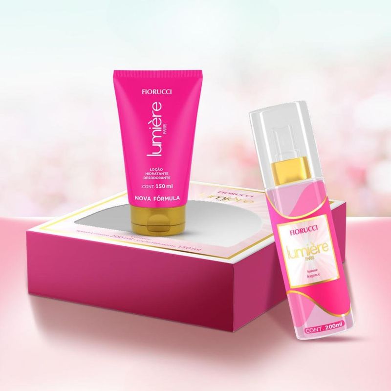 Kit Fiorucci Lumière Paris: Deo Colônia 200ml E Loção Hidrante