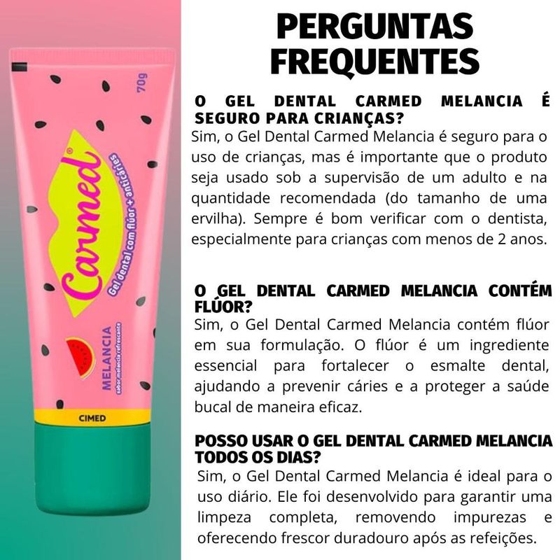 Gel Dental Carmed Melancia 70g - Época Cosméticos