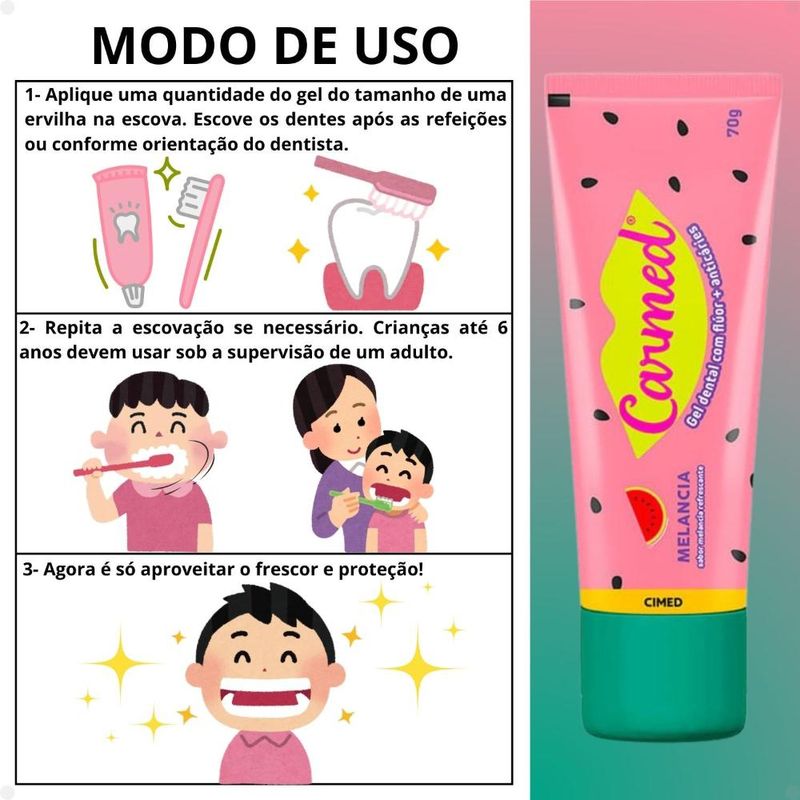 Gel Dental Carmed Melancia 70g - Época Cosméticos