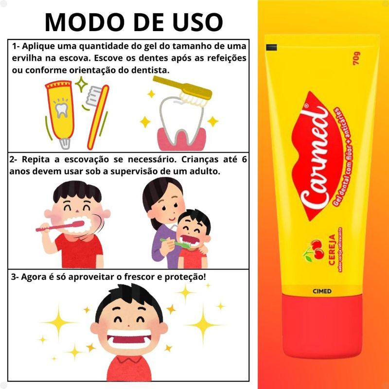 Gel Dental Carmed Cereja 70g - Época Cosméticos