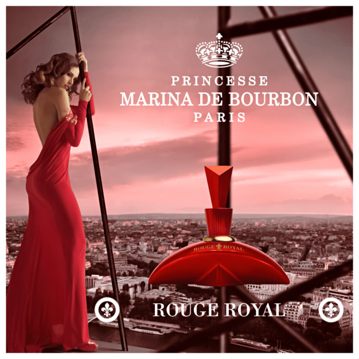 Kit Perfume Feminino Rouge Royal de Marina De Bourbon 100ml e Body Lotion 100ml + Nécessaire - Época Cosméticos
