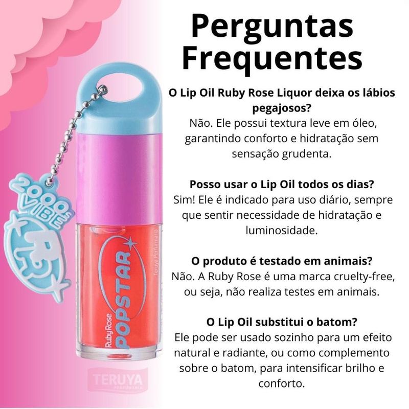 Lip Oil Ruby Rose Popstar Gimme Bling Liquor HB-L6507-1 - Época