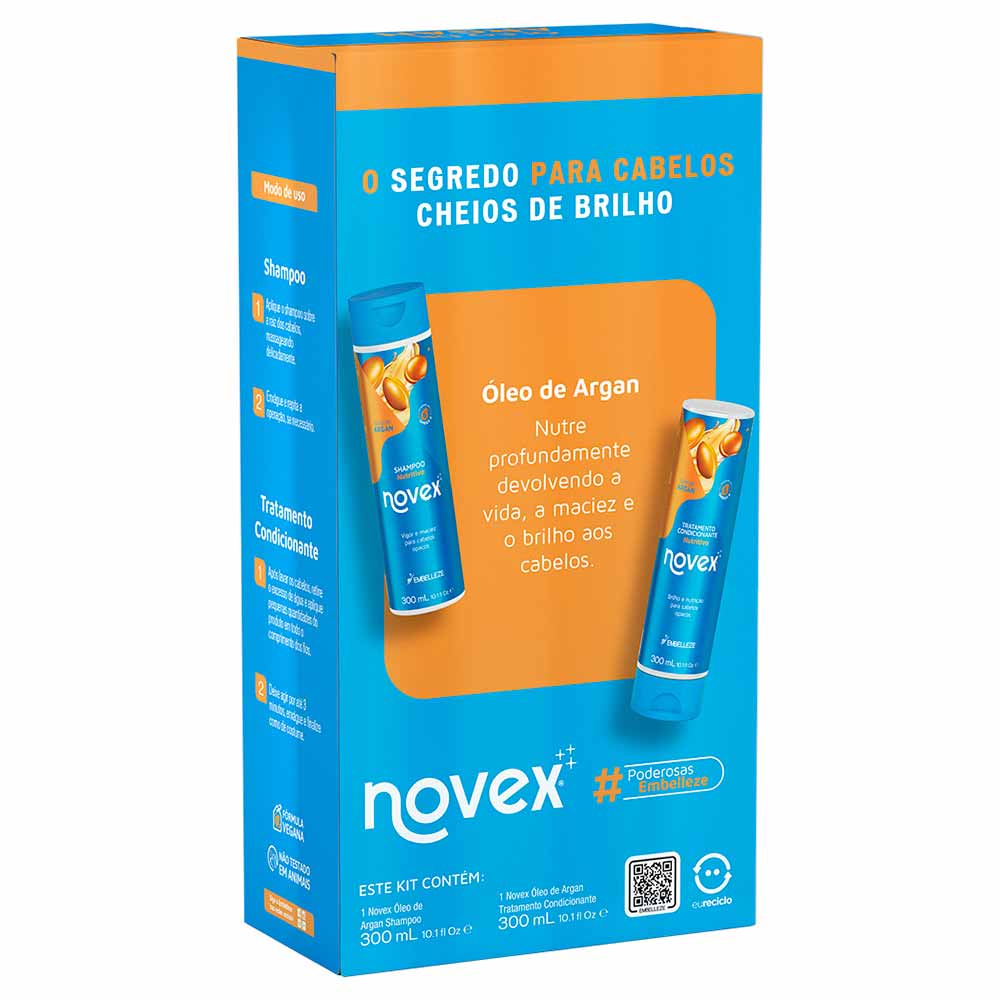 Kit Shampoo e Condicionador Nutritivo Novex Óleo de Argan - Época