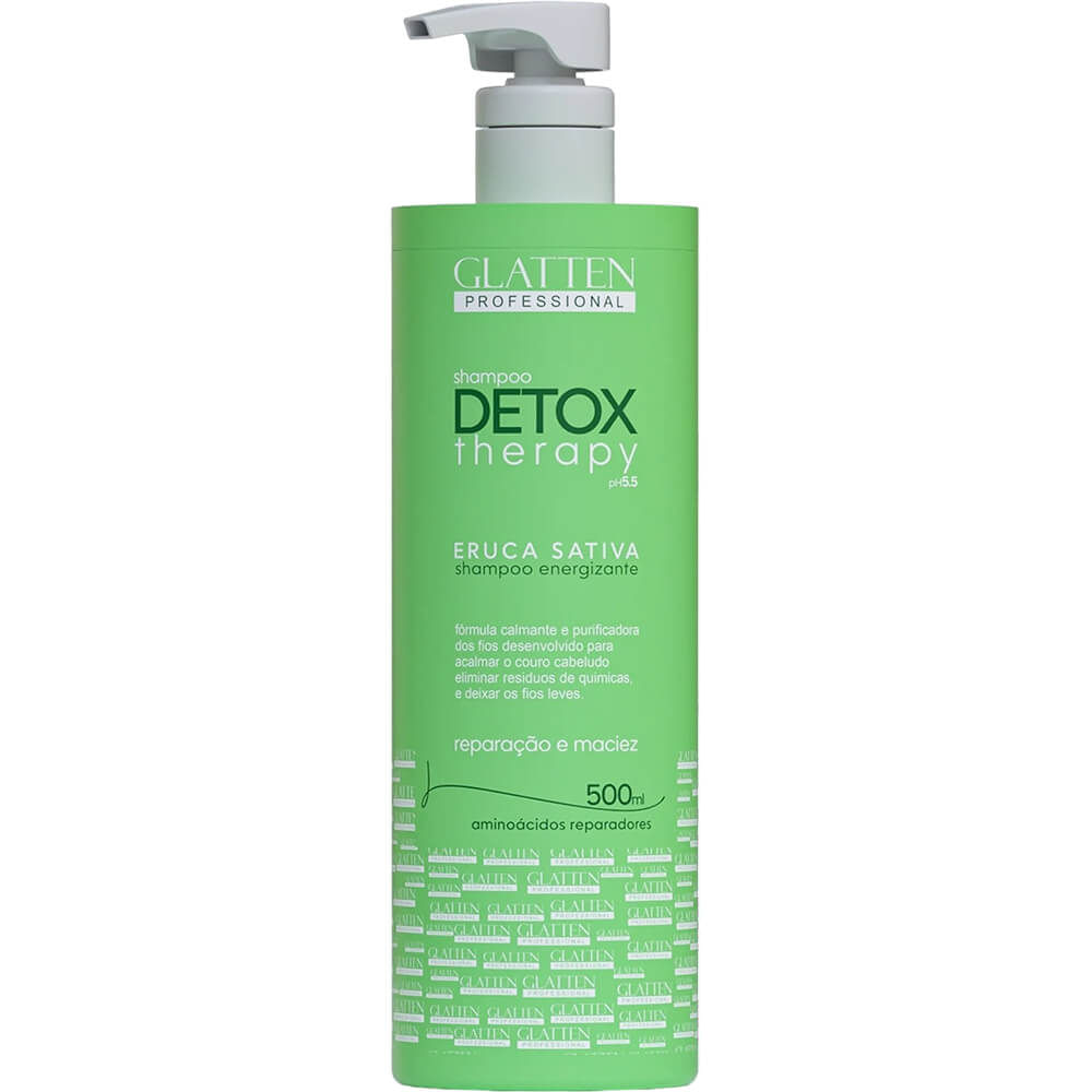 Glatten Detox Therapy - Shampoo Energizante Aminoácidos Reparadores 500ml
