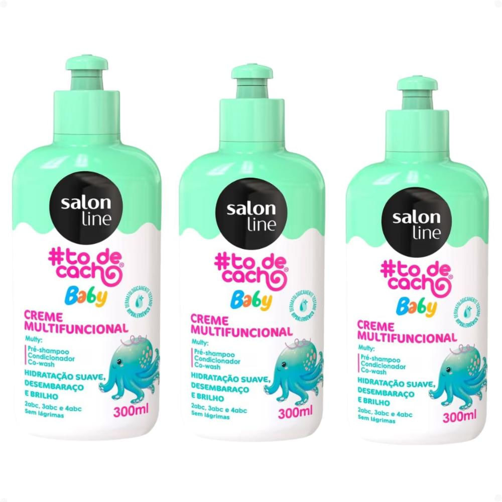 Kit Salon Line Baby #todecachinho: 3 Creme Multifuncional 300ml