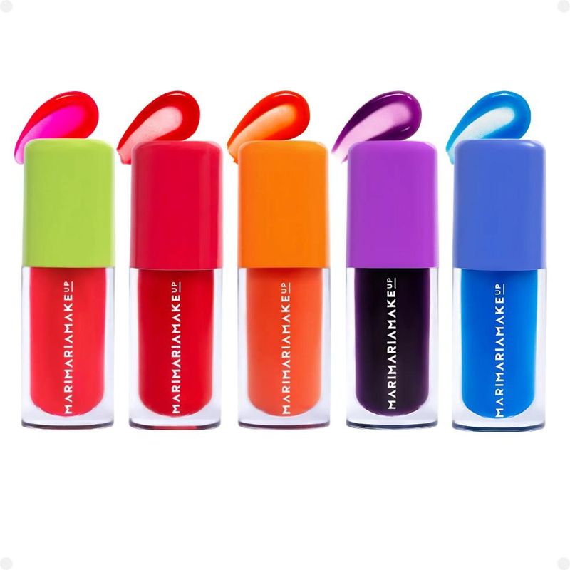 Kit Mari Maria: 5 Lip Oil Melância, Morango, Tangerina, Açai e