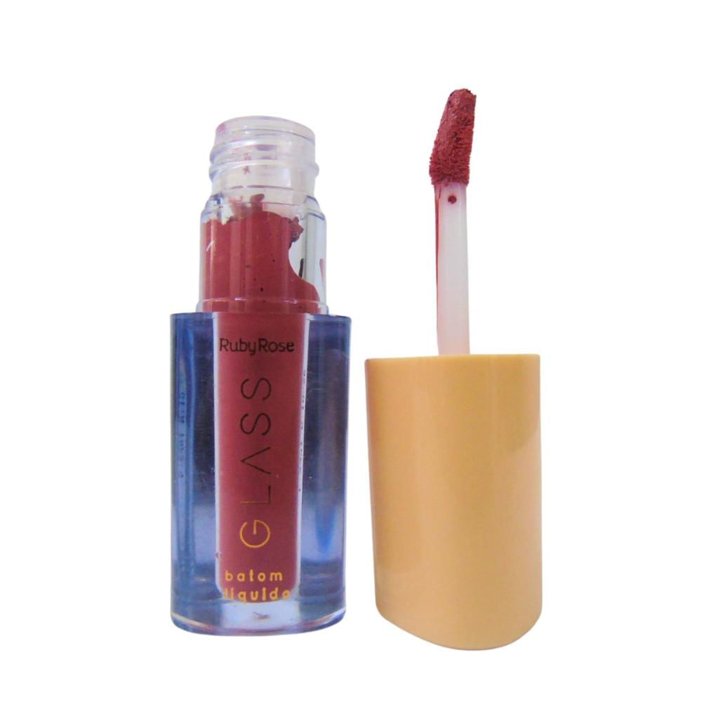Batom Líquido Velvety Ruby Rose Glass Bg03 3,5ml