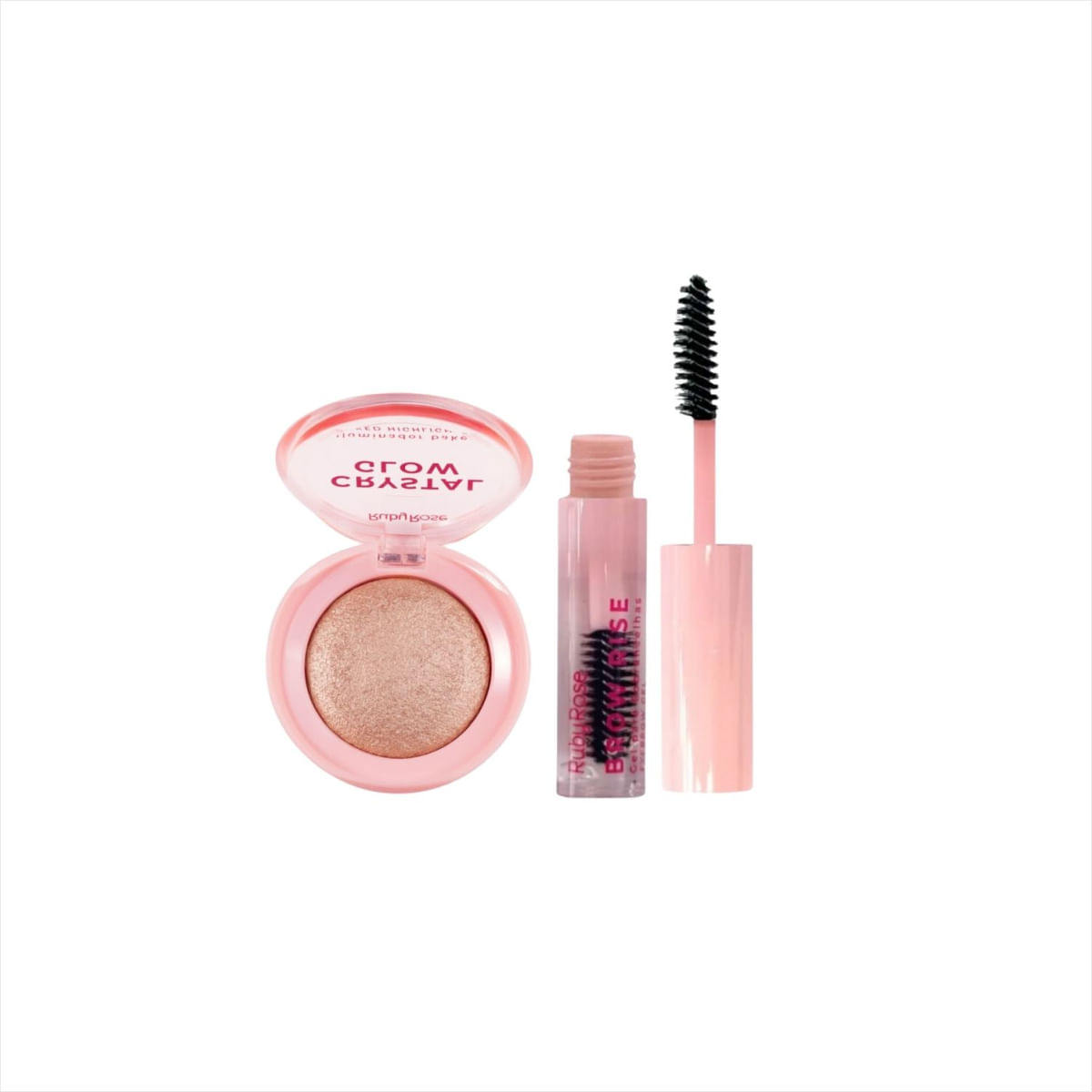 Kit Ruby Rose Brow Rise Sobrancelha+Iluminador Radiant Pearl