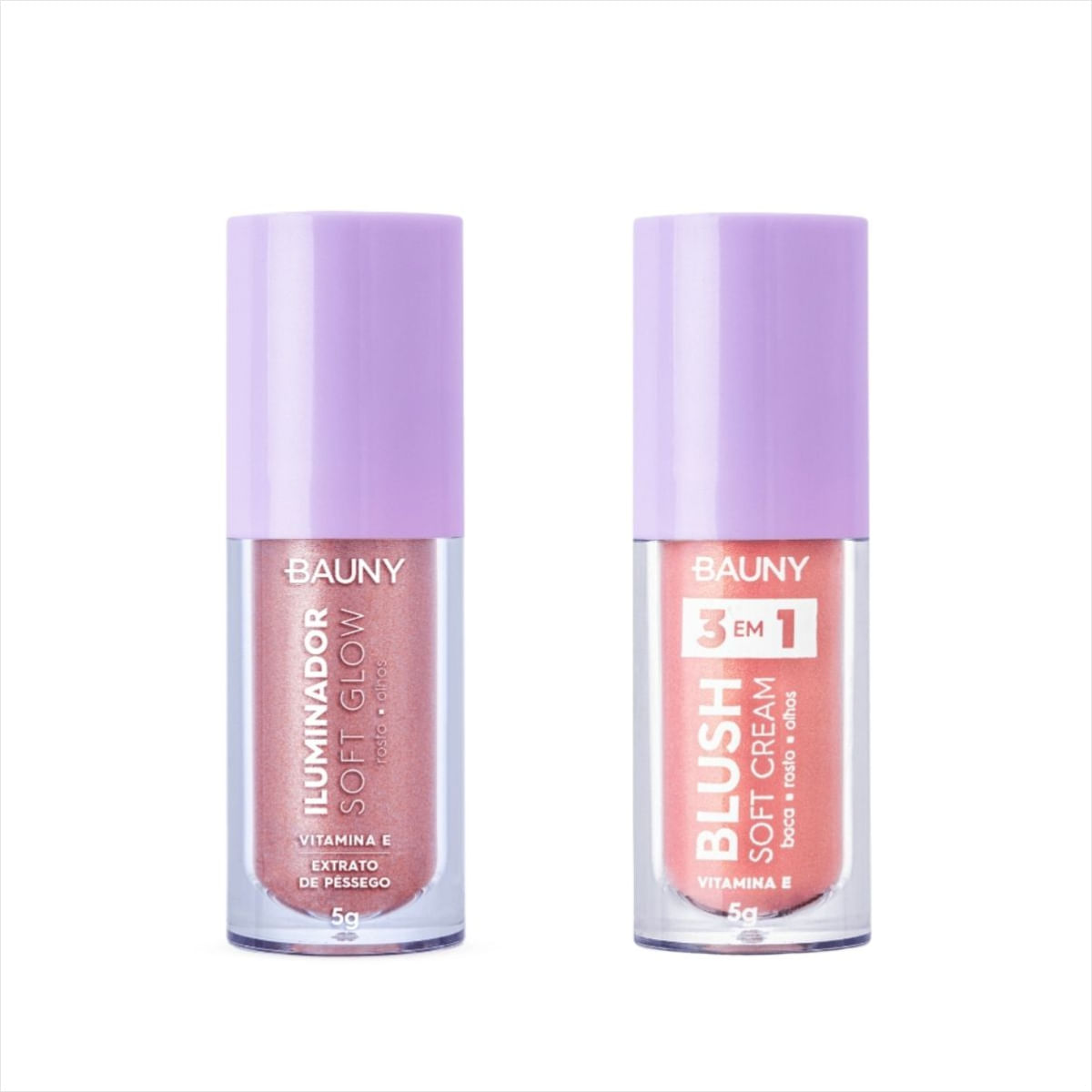 Kit Bauny Iluminador Sunny + Blush Magic Líquido