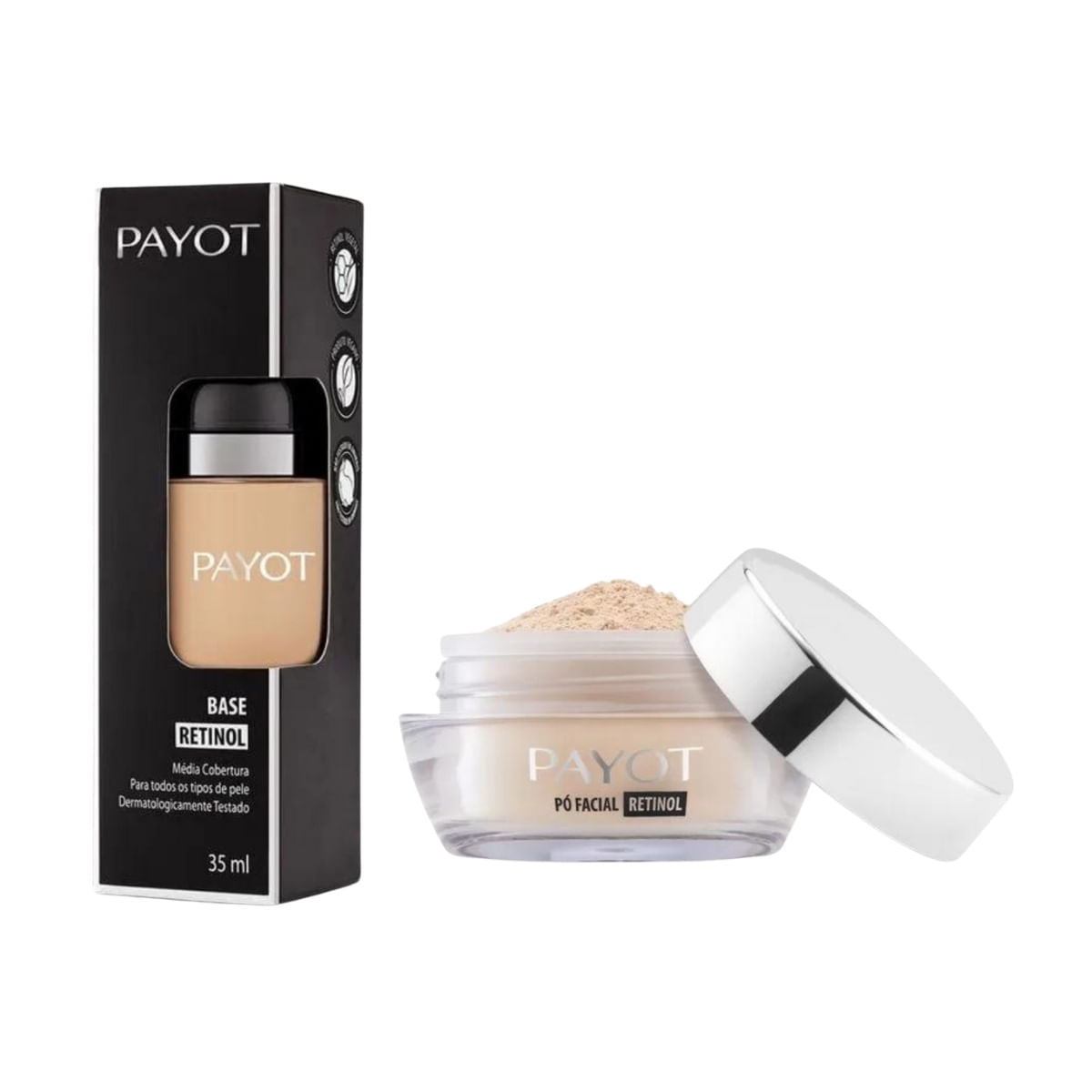 Kit Payot Retinol Pó Facial Translucido + Base Cor:10
