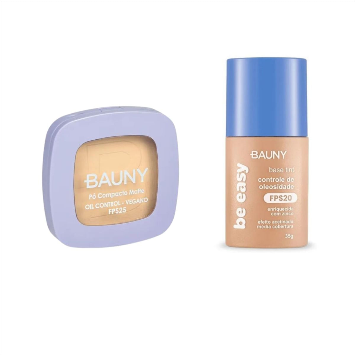 Kit Bauny Pó Compacto FPS25 10g 030 + Base Be Easy Tint 030
