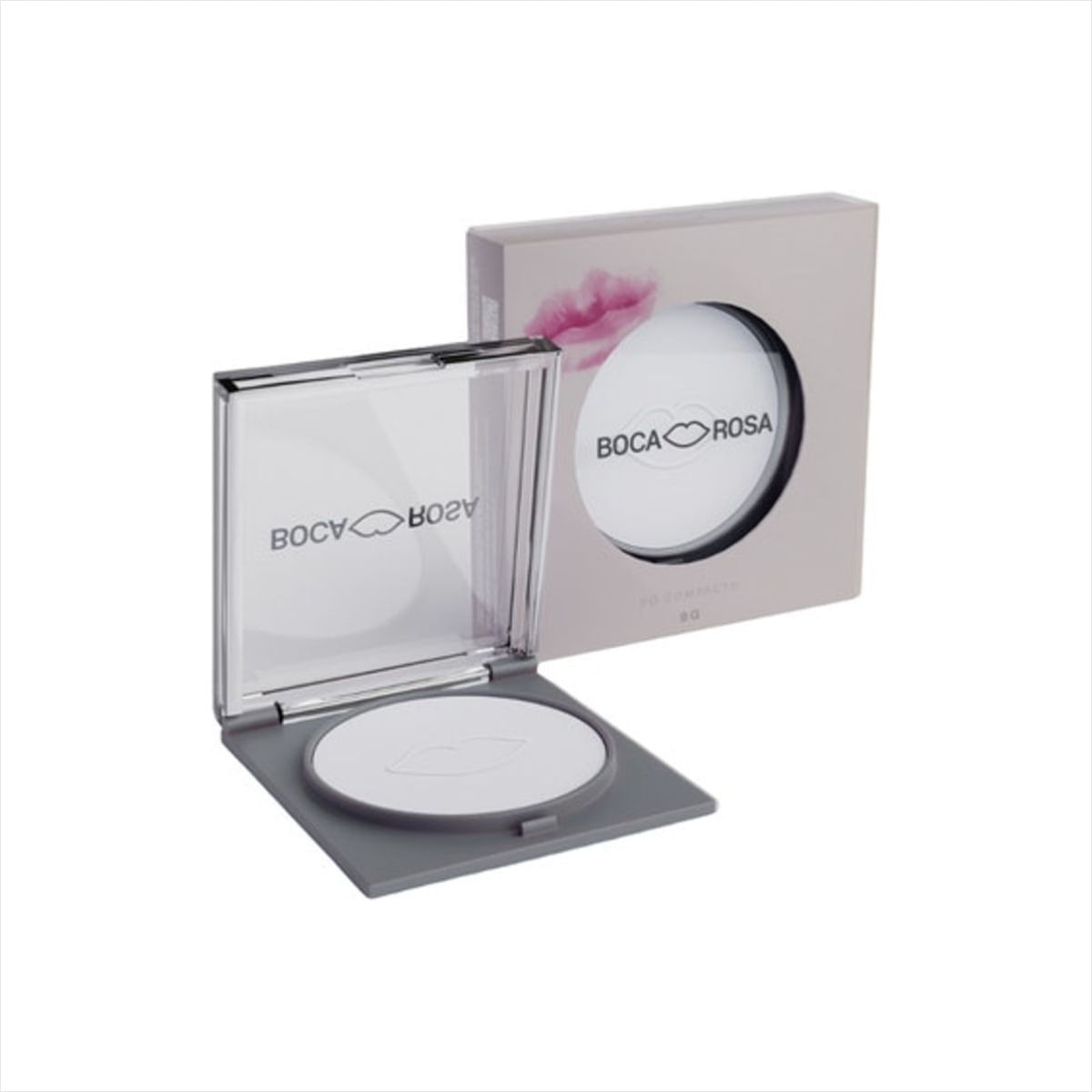 Kit Boca Rosa Pó Compacto Translucido Cocada + Stick Pele 05