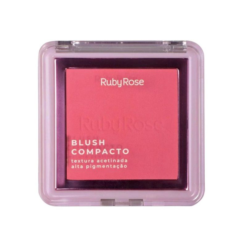 Blush Compacto Ruby Rose Textura Acetinada Bl20 7,3g