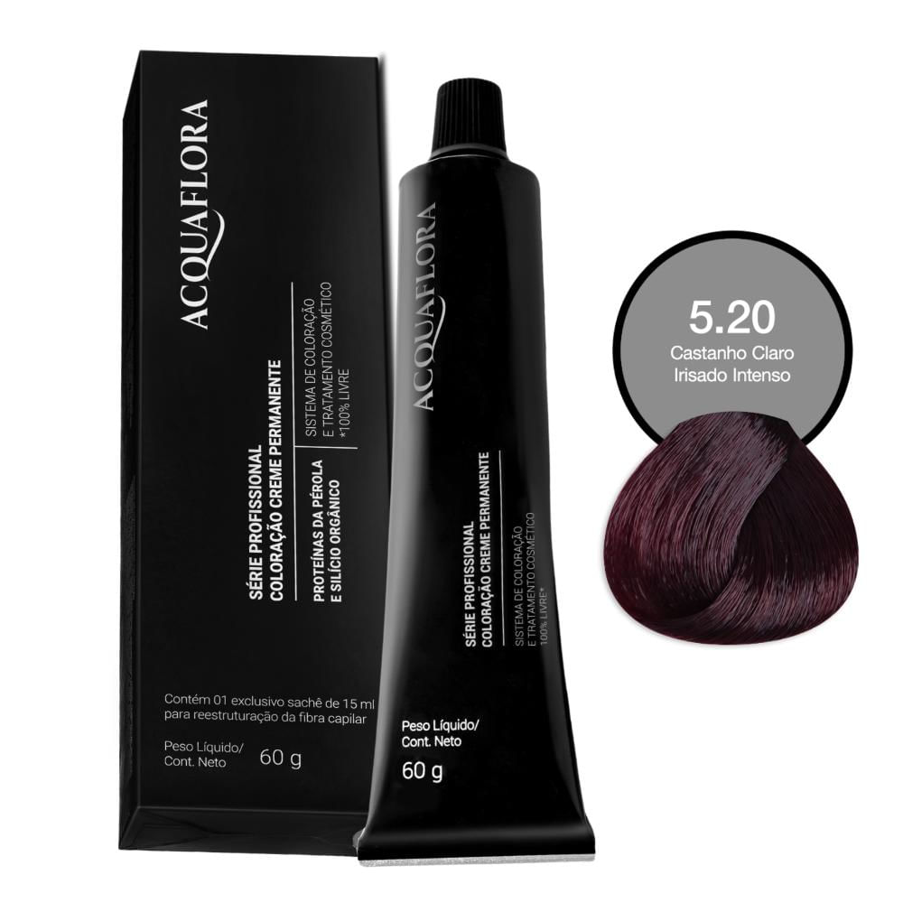 Coloração Acquaflora 5.1 60g + Água Oxigenada 20 Volumes 90ml