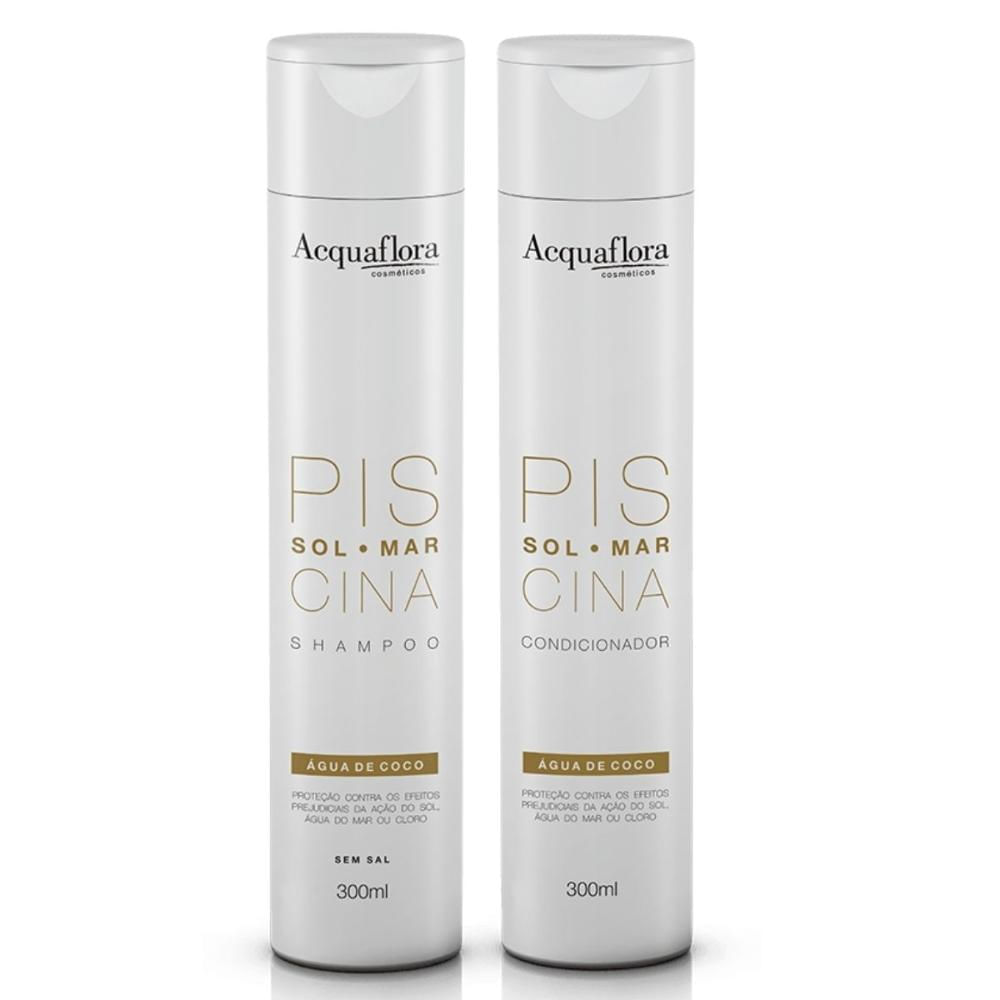 Kit Acquaflora Sol, Mar e Piscina - Shampoo 300ml e Condicionador 300ml