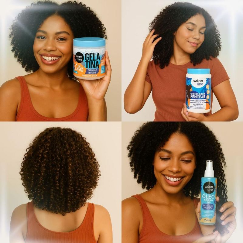 Kit Salon Line #todecacho Definição Natural: Gelatina 550g, Óleo