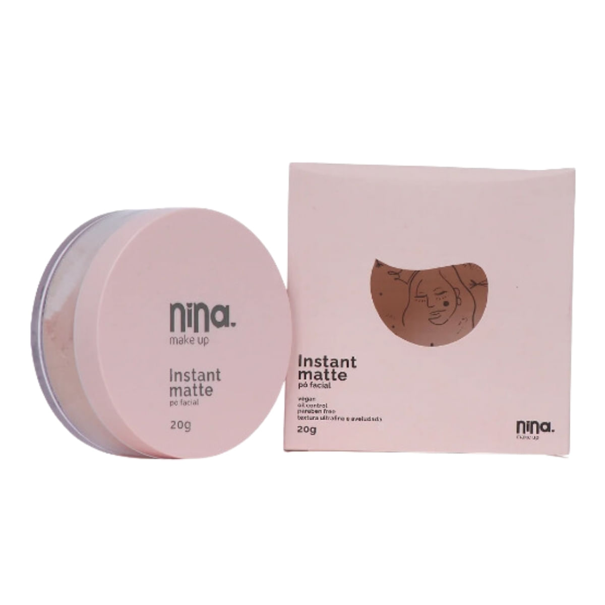Nina Makeup Pó Facial Instant Matte 20g
