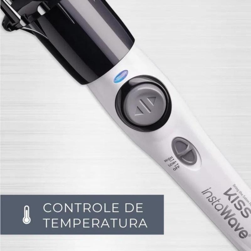 Kiss New York Insta Wave Modelador Automatico Preto/Branco Bivolt