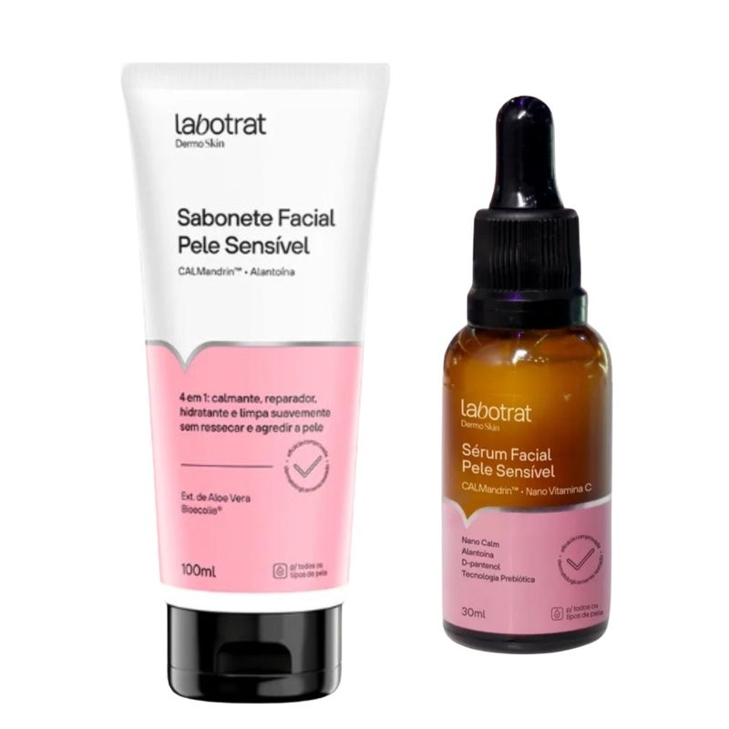 Kit Labotrat Facial Pele Sensível Sérum 30ml+Sabonete 100ml