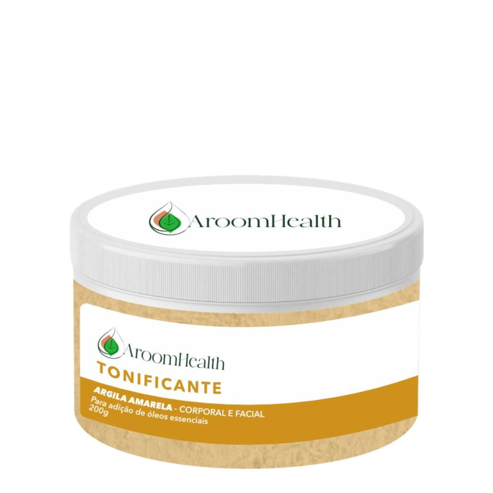 AroomHealth Argila multifuncional Cabelo - Corpo - Rosto - cor Amarela 200g