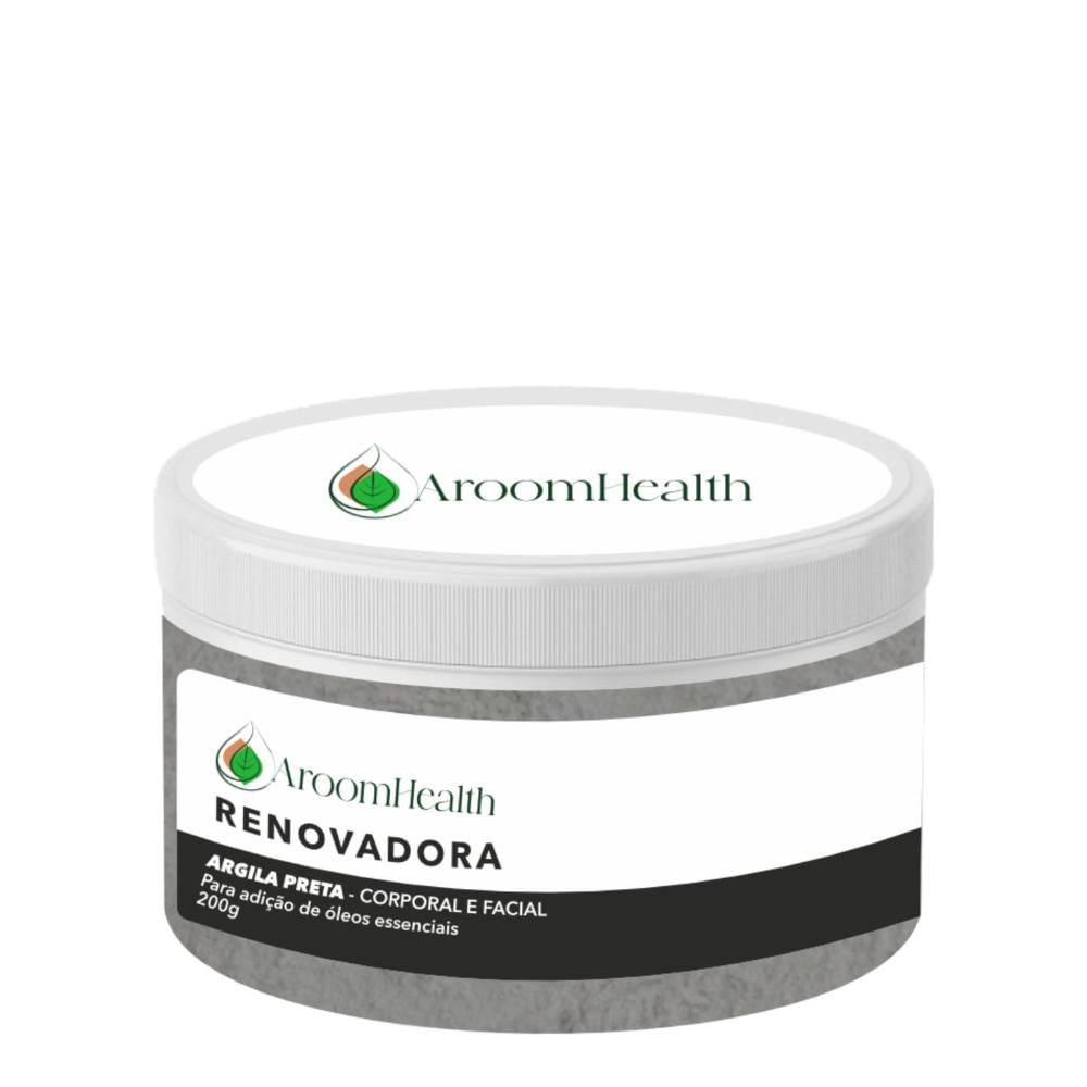 AroomHealth Argila multifuncional Cabelo - Corpo - Rosto - cor Preta 200g