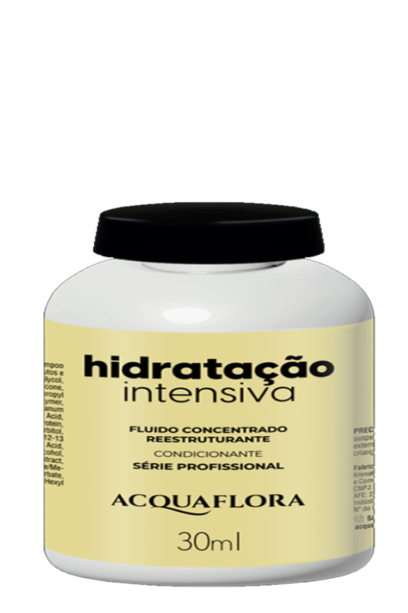 Fluído Concentrado Reestruturante Hidratação Intensiva 30ml - ACQUAFLORA