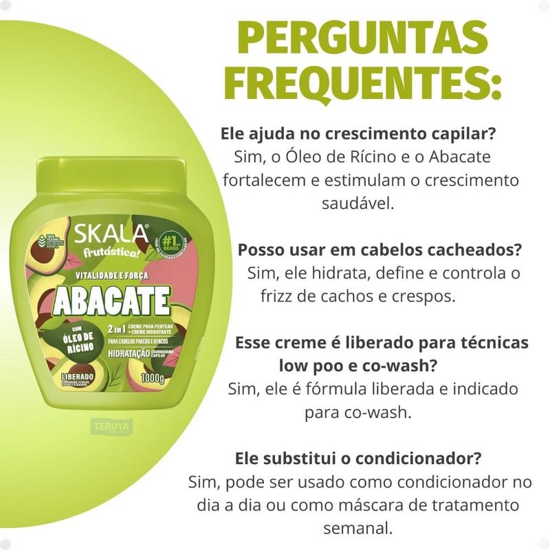 Creme De Tratamento Skala Frutástica! Abacate Com Óleo De Rícino
