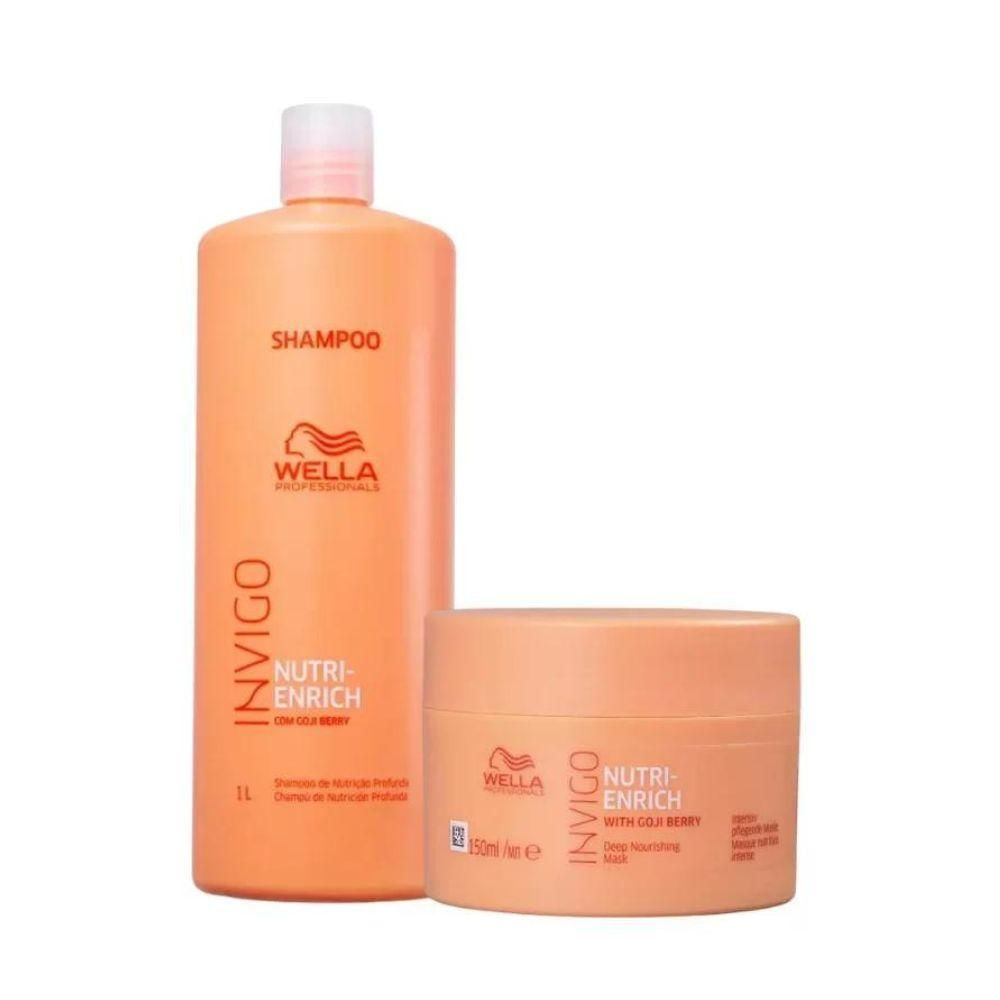 Wella Invigo Nutri-Enrich Shampoo 1000ml + Máscara 150ml