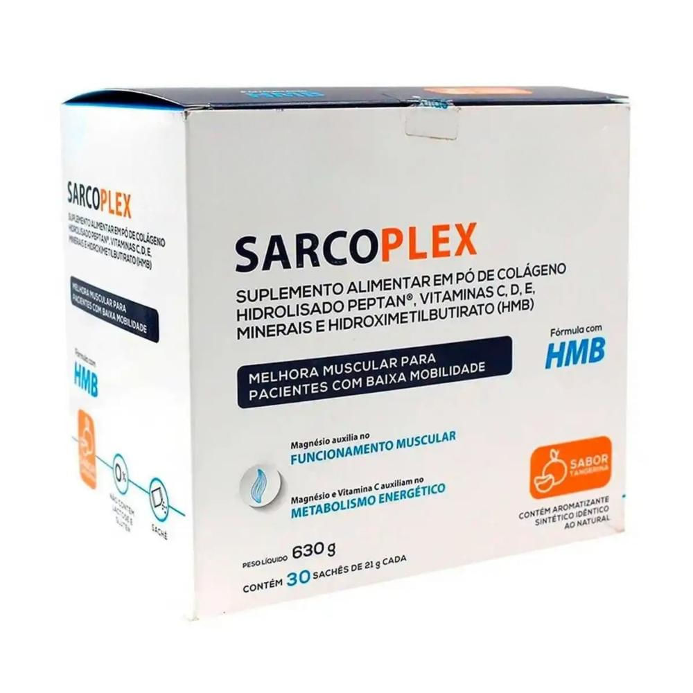 Suplemento Alimentar em Pó Sarcoplex - 30 Sachês de 21g cada
