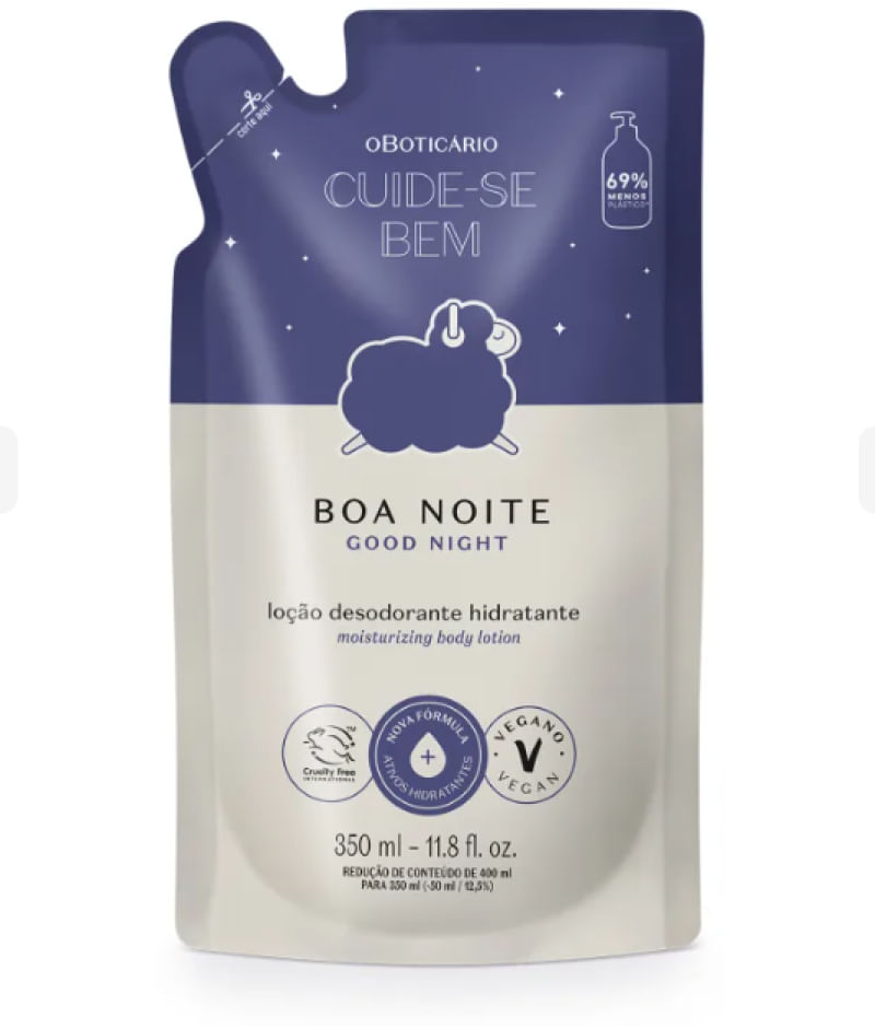 Refil Hidratante Corporal Cuide-se Bem  Boa Noite 350ml