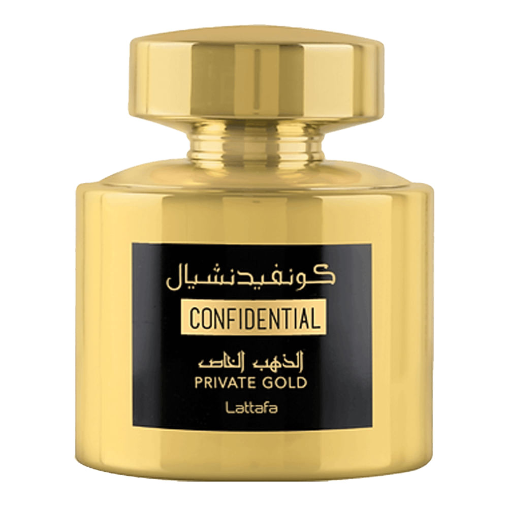 Lattafa Confidential Private Gold Eau de Parfum  Perfume Árabe Unissex 100ml