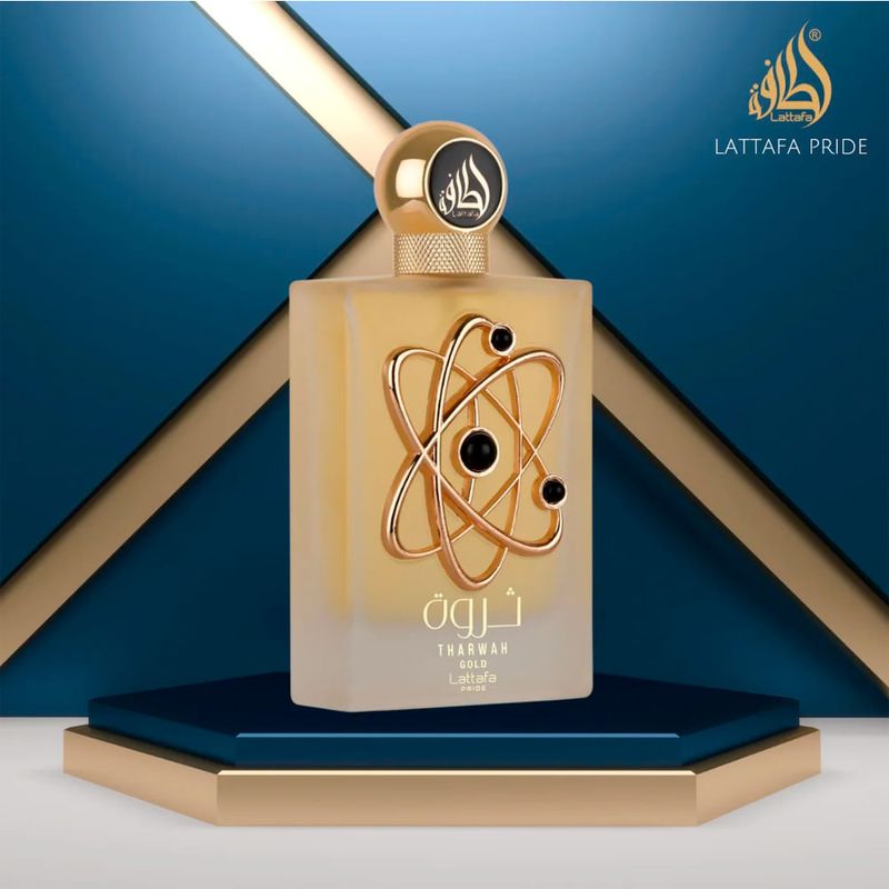 Lattafa Tharwah Gold Eau de Parfum Perfume Árabe Feminino 100ml