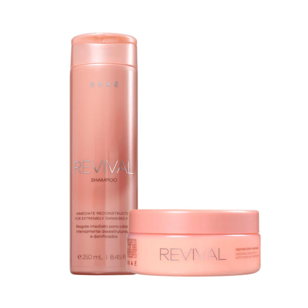 Kit BRAÉ Revival Shampoo 250ml e Máscara 200ml