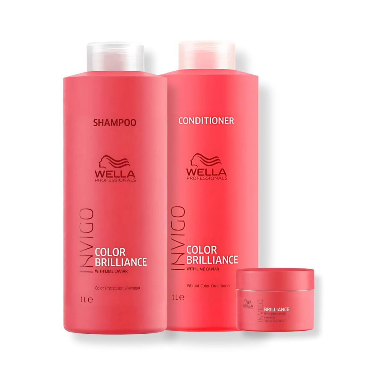 Kit com 3 Produtos: Wella Color Brilliance Shampoo + Condicionador + Máscara para Cabelos Coloridos