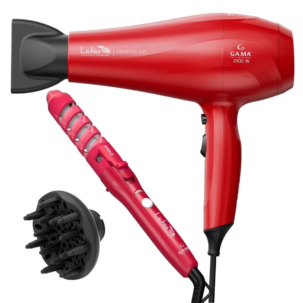 Kit Secador Lichia e Modelador Spirale Lichia