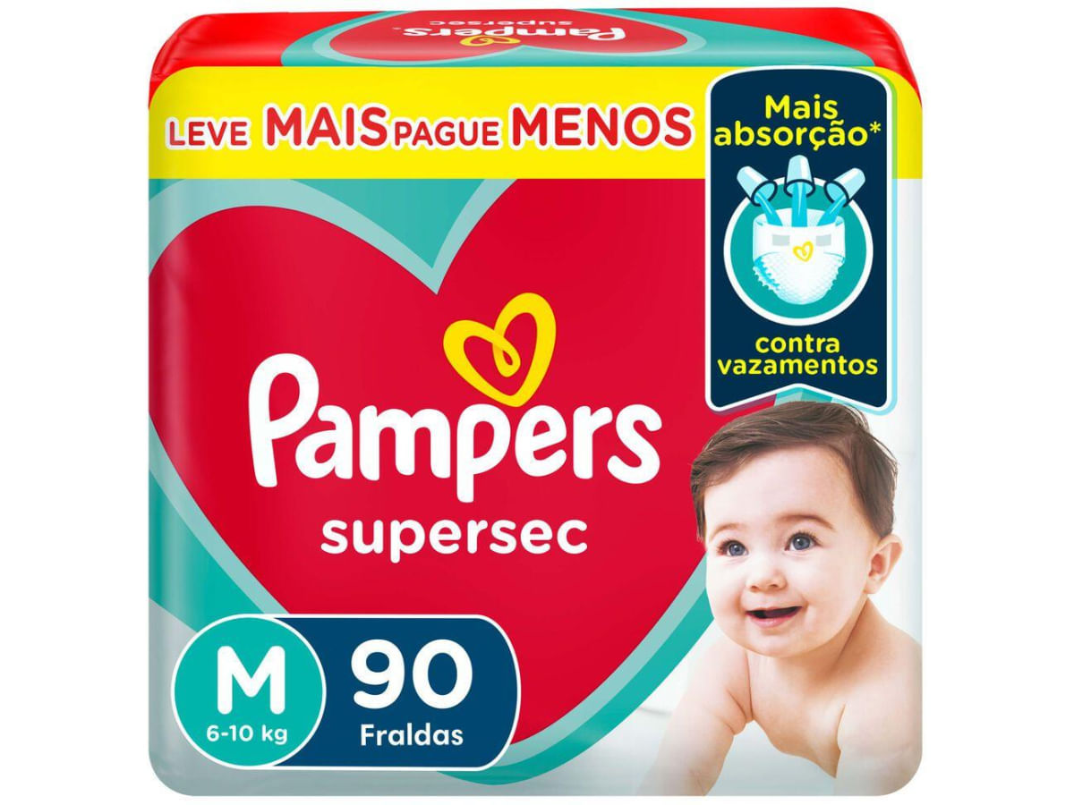 Fraldas Pampers Supersec Tam. M