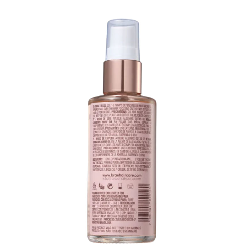 BRAÉ Revival - Máscara de Reconstrução 200g+Gorgeous Shine Oil 60ml