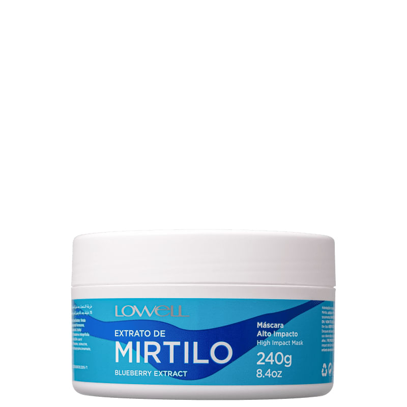 Lowell Extrato de Mirtilo -  Máscara Capilar 240g