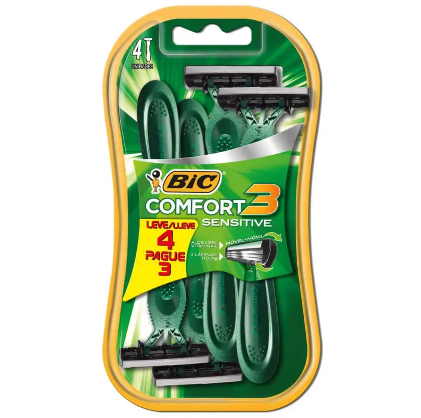 BIC COMFORT 3 PELE SENSÍVEL 2 UNIDADES