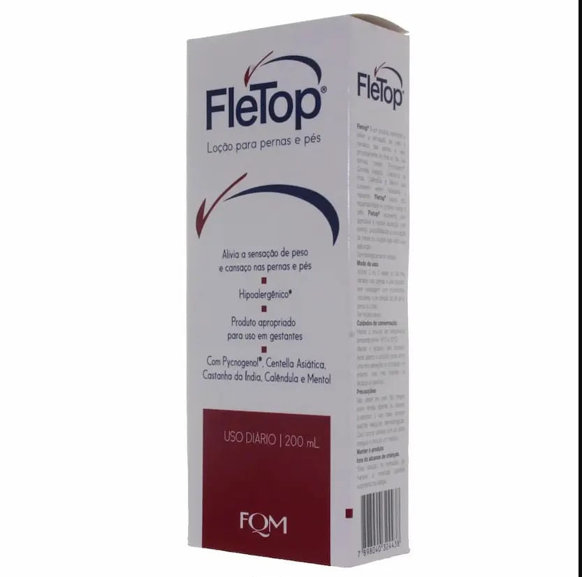Fletop Loção para Pernas e Pés 200ml – Refrescante e Revitalizante