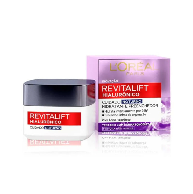 L'oréal Paris Creme Anti-Idade Revitalift Hialurônico Noturno 49g