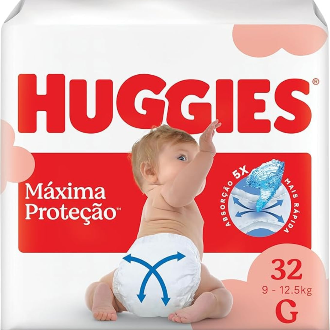 Fralda Huggies Máxima Proteção G 32 Unidades