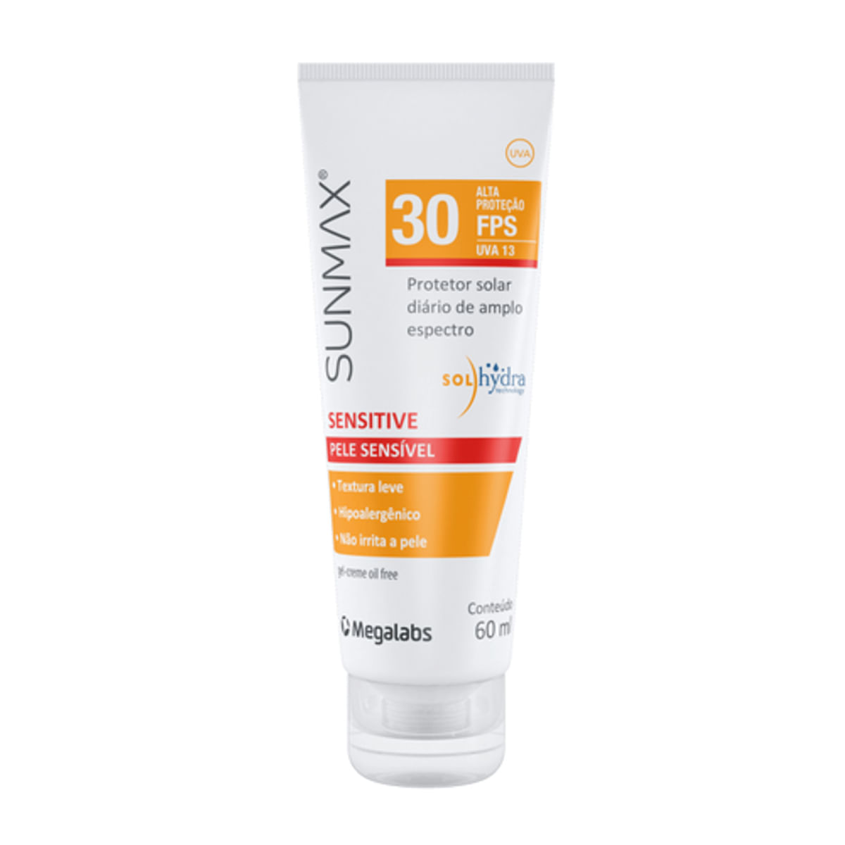 PROTETOR SOLAR SUNMAX SENSITIVE PELE SENSÍVEL FPS30 60ML
