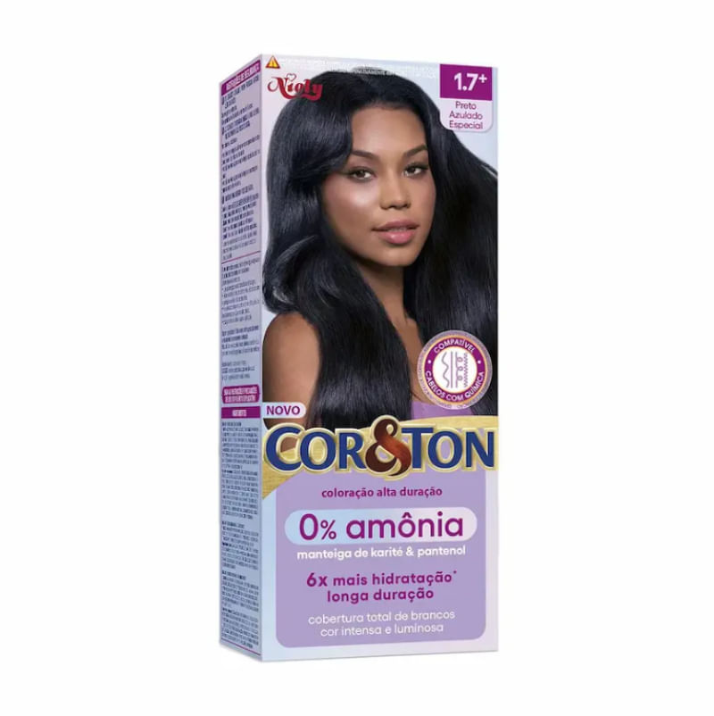 Tintura Niely Cor&Ton 0% Amônia 1.7 Preto Azulado
