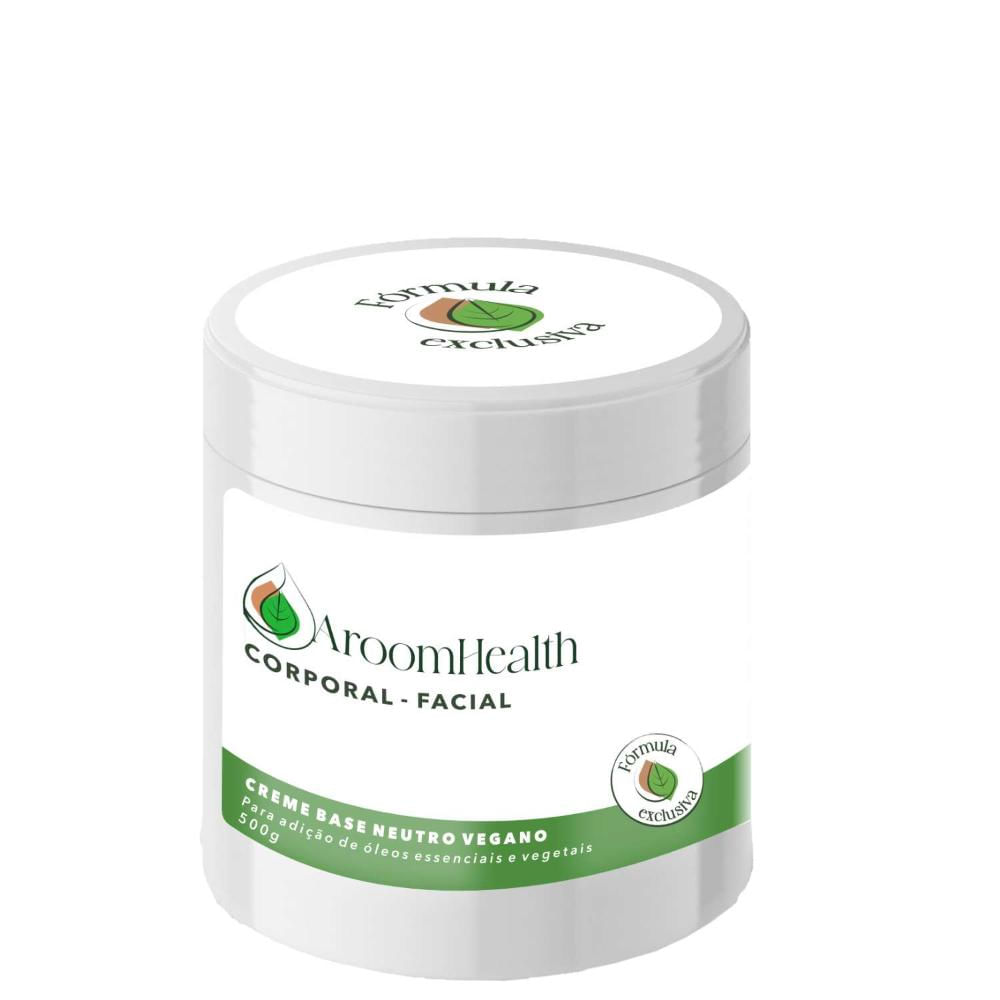 AroomHealth Creme base neutro vegano facial e corporal - 500 g  Fórmula exclusiva