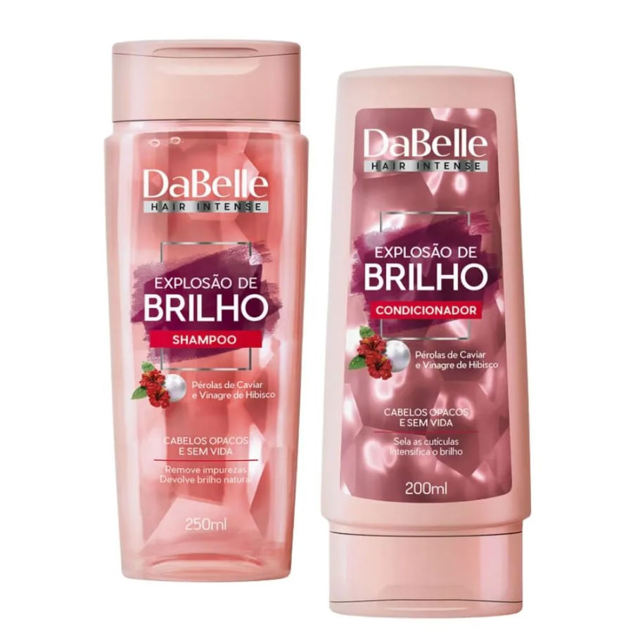 Dabelle Kit Shampoo e Condicionador 250ml + 175ml Explosão de Brilho
